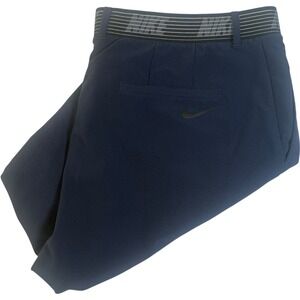 Nike Golf Shorts Mens 40 Navy Blue Dry Fit Flat Front Athletic Stretch Chino